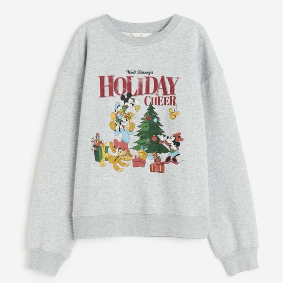 Gray Walt Disney Holiday Cheer Sweatshirt (XS) - Picture 4 of 5